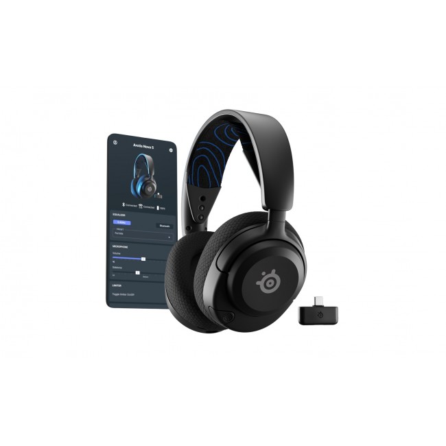 Steelseries Arctis Nova 5P Wireless Headset Head-band Gaming USB Type-C Bluetooth Black Steelseries Arctis Nova 5P Wireless Headset Head-band Gaming USB Type-C Bluetooth Black