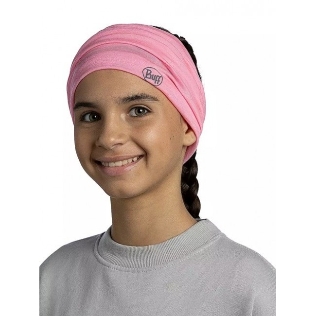 Buff Merino Lightweight Jr Solid Children's merino wool neck warmer Pink