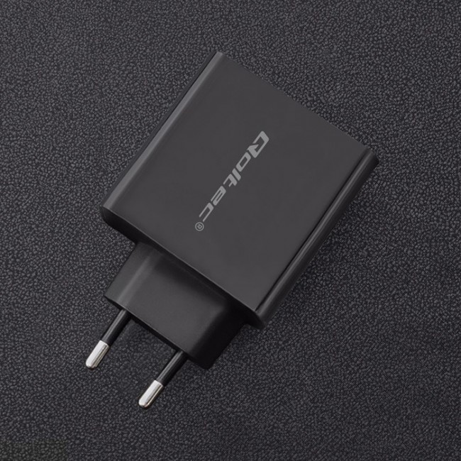 Qoltec 51717 Charger | 45W | 5-20V | 2.25-3A | USB type C PD | USB | Black Qoltec 51717 Charger | 45W | 5-20V | 2.25-3A | USB type C PD | USB | Black