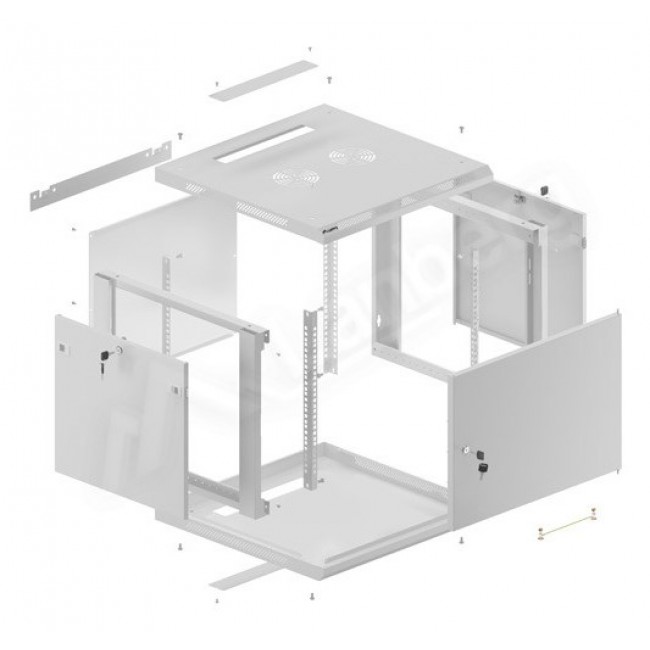 Lanberg WF01-6609-00S rack cabinet 9U Wall mounted rack Grey