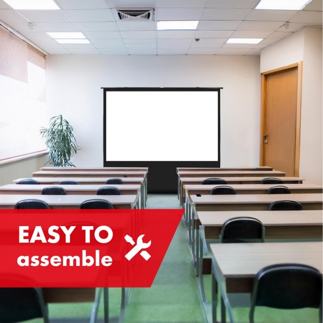 Maclean MC-213 Portable Projection Screen, Compact, Floor, 100
