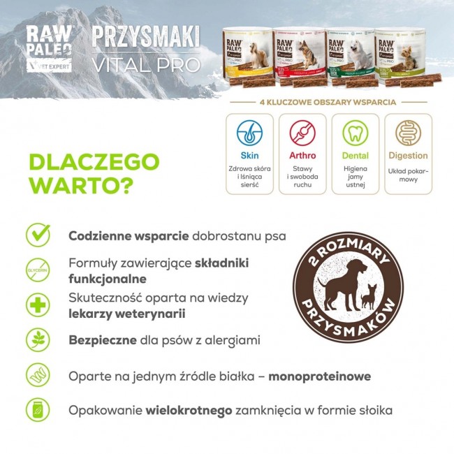 VETEXPERT Raw Paleo Vital Pro Digestion Rabbit Medium Large Mono - dog treat - 100g