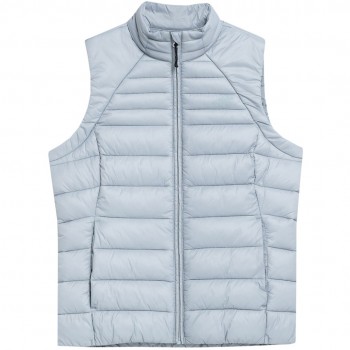 Women's down vest 4F F091 light blue 4FSS23TDJAF091 34S