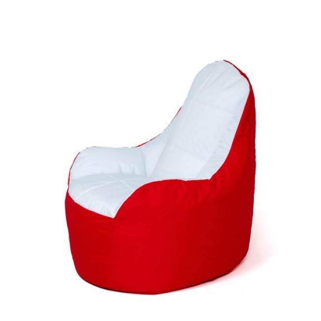 Sack Sako Boss pouffe red and white XXL 140 x 90 cm