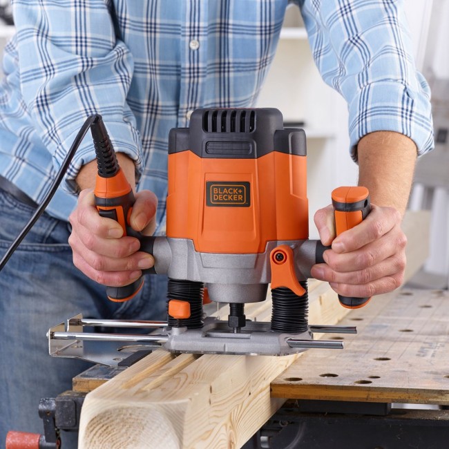 Black & Decker KW1200EKA-QS router/trimmer Black, Grey, Orange Black & Decker KW1200EKA-QS router/trimmer Black, Grey, Orange