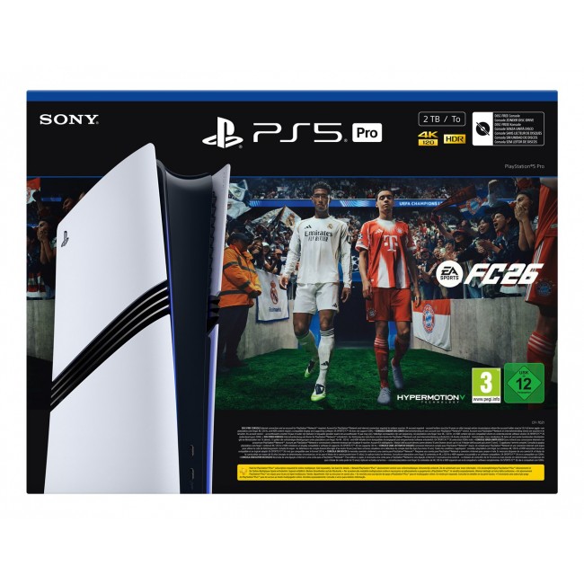Sony PlayStation 5 Pro + EA Sports FC 26 Bundle 2 TB Wi-Fi Black, White Sony PlayStation 5 Pro + EA Sports FC 26 Bundle 2 TB Wi-Fi Black, White