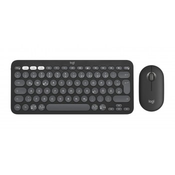 Logitech 920-012203 keyboard Mouse included Universal RF Wireless + Bluetooth QWERTZ German Graphite