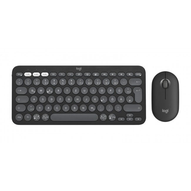 Logitech 920-012203 keyboard Mouse included Universal RF Wireless + Bluetooth QWERTZ German Graphite