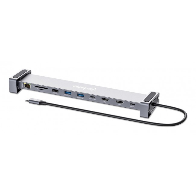 MANHATTAN 10-in-1 4K USB-C PD Dockingstation 2xHDMI
