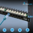 Extralink CAT6 UTP 0.5U | Patchpanel | 24 Ports