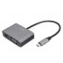 DIGITUS Adapter USB-C St. - VGA Bu./MiniDP Bu. 4K/30Hz 20cm