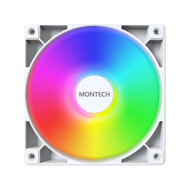 Fan Montech GF120 PWM ARGB, 3 pcs - 120mm, white