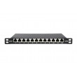Digitus CAT 6A Slim Patch Panel, shielded, 12-port, 0.5 U, 10