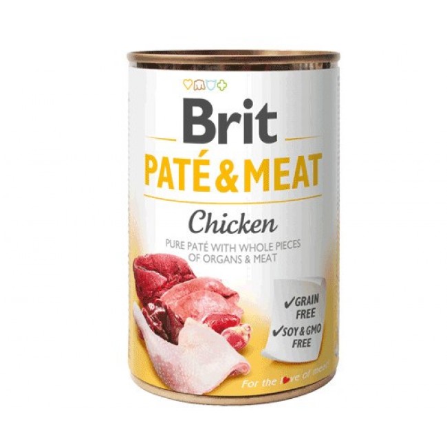 BRIT Pat & Meat with Chicken - wet dog food - 400g