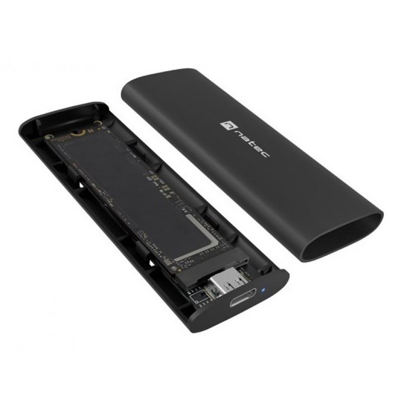 NATEC NKZ-2286 storage drive enclosure SSD enclosure Black M.2
