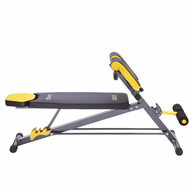 HMS Fitness LSR8311 Flat weight training bench Adjustable seat Home Black, Yellow HMS Fitness LSR8311 Flat weight training bench Adjustable seat Home Black, Yellow