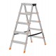 Krause Dopplo double-sided step ladder silver Krause Dopplo double-sided step ladder silver