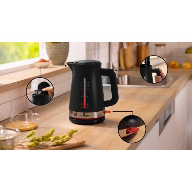 Bosch TWK4M223 electric kettle 1.7 L 2400 W Black Bosch TWK4M223 electric kettle 1.7 L 2400 W Black