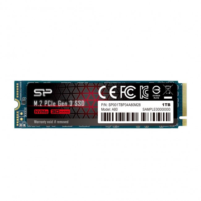 Silicon Power P34A80 M.2 1024 GB PCI Express 3.0 SLC NVMe Silicon Power P34A80 M.2 1024 GB PCI Express 3.0 SLC NVMe