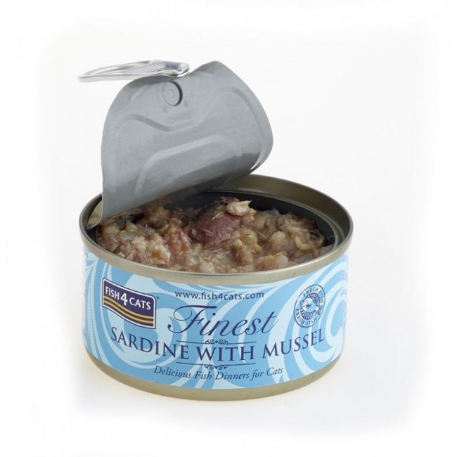 FISH4CATS Sardine with mussel - wet cat food - 70g