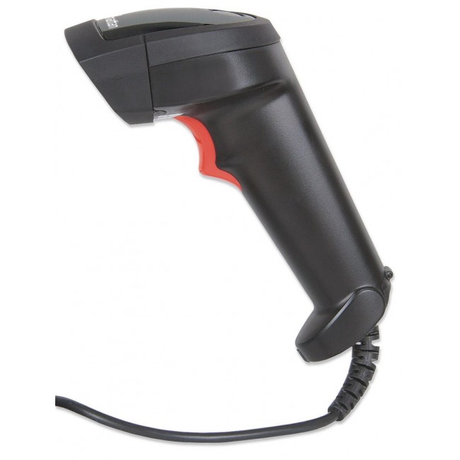 Manhattan Linear CCD Handheld Barcode Scanner, USB, 500mm Scan Depth, IP54 rating, Cable length 1.5m, Max Ambient Light 100,000 lux (sunlight), Black, Three Year Warranty