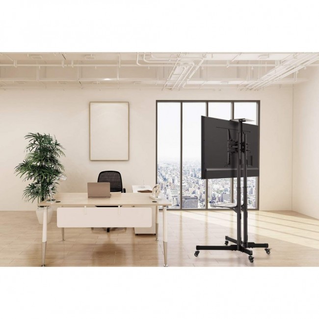 Manhattan TV & Monitor Mount, Trolley Stand, 1 screen, Screen Sizes: 37-65