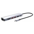 Manhattan USB-C Dock/Hub with Card Reader, Ports (x5): Ethernet, HDMI, USB-A (x2) and USB-C, with Power Delivery (PD) 100W- requires external USB-C charger (not included). USB powered (no external power supply required) when PD is not in use