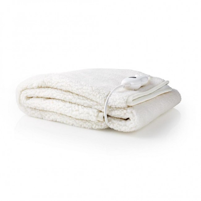 Nedis 1 Person, 150 x 80 cm, 3 Heat Settings, Washable, Overheating protection, Polyester / Synthetic, White