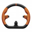 Asetek Closed D Orange Leather Rim Racing wheel