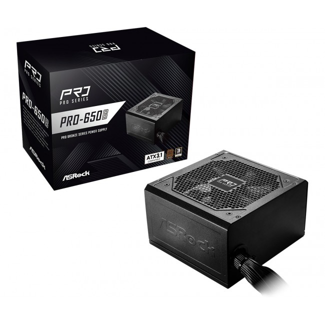 Asrock PRO-650B power supply unit 650 W 24-pin ATX ATX Black