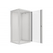 Lanberg wall-mounted installation rack cabinet 19'' 27U 600x600mm gray (glass door)