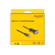 DeLOCK Adapter USB 2.0 Type-A to 1 x Serial RS-232 D-Sub 9 pin male with screws 1.5 m