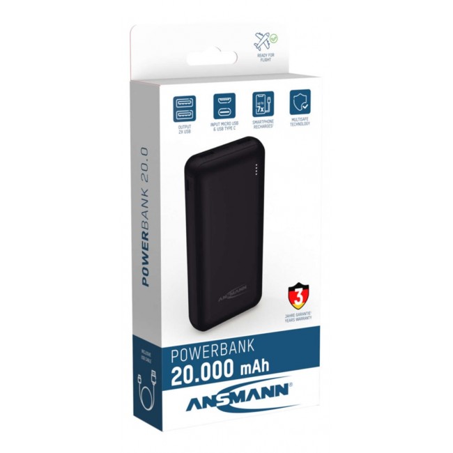 Ansmann PB212 Lithium Polymer (LiPo) 20000 mAh Black