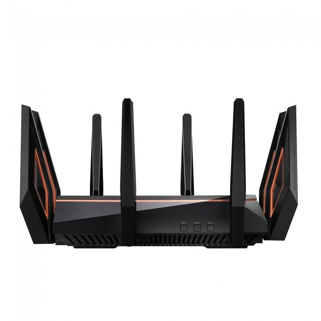 ASUS GT-AX11000 wireless router Gigabit Ethernet Tri-band (2.4 GHz / 5 GHz / 5 GHz) Black ASUS GT-AX11000 wireless router Gigabit Ethernet Tri-band (2.4 GHz / 5 GHz / 5 GHz) Black
