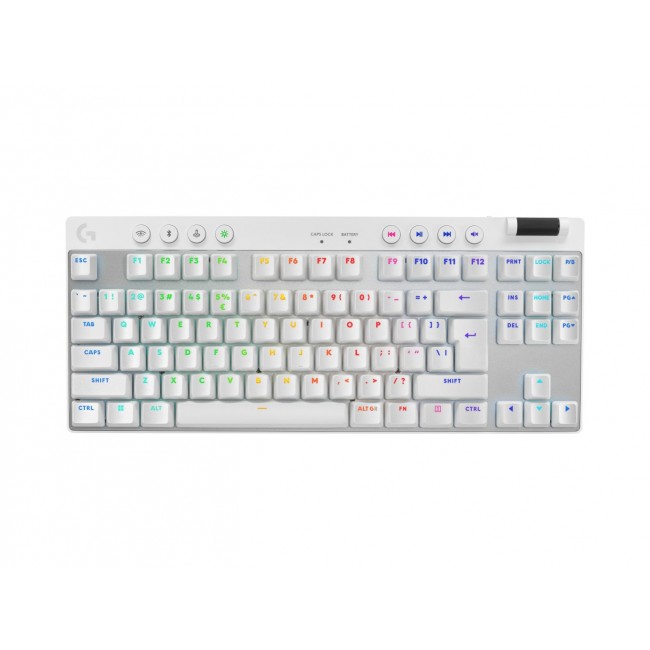 Logitech G PRO X TKL keyboard Gaming RF Wireless + Bluetooth QWERTY US International White Logitech G PRO X TKL keyboard Gaming RF Wireless + Bluetooth QWERTY US International White