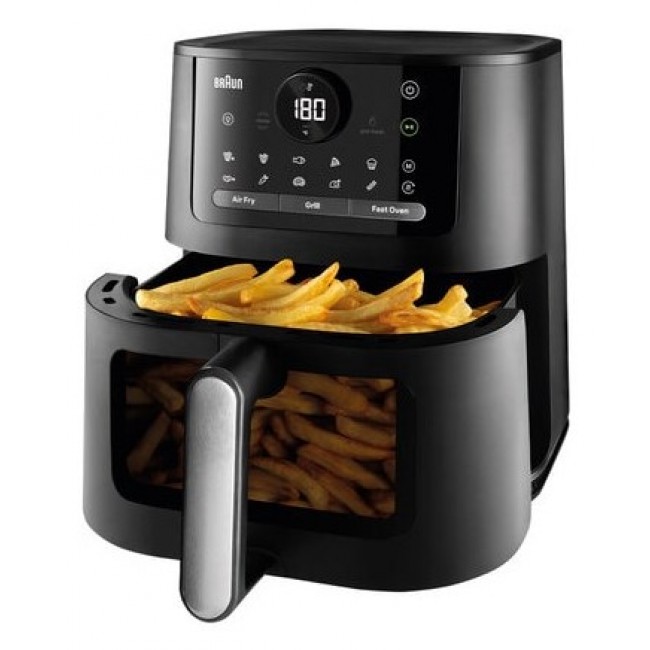 Braun HF5073 Single 6 L Stand-alone 2000 W Hot air fryer Black