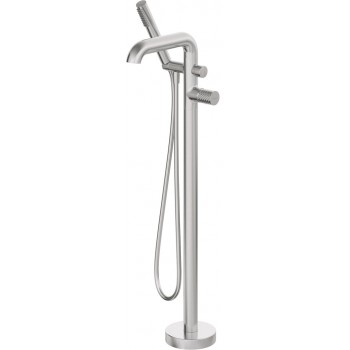 Freestanding bath mixer with shower set
