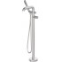 Freestanding bath mixer with shower set
