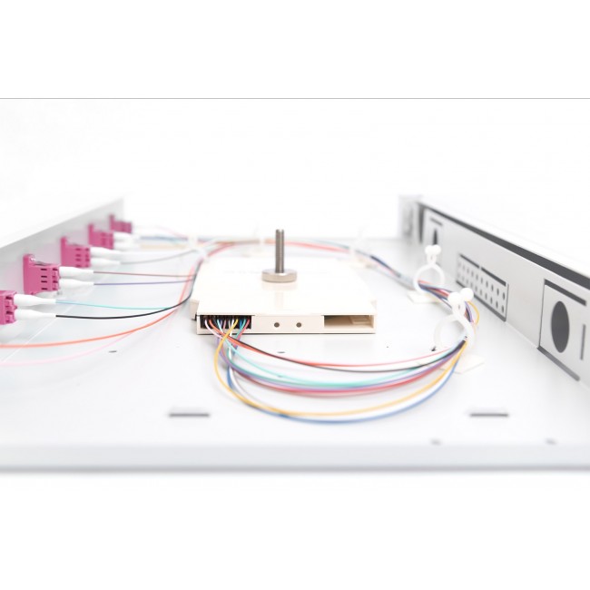 Digitus Fiber Optic Sliding Splice Box, 1U, Equipped, LC, OM4 Digitus Fiber Optic Sliding Splice Box, 1U, Equipped, LC, OM4