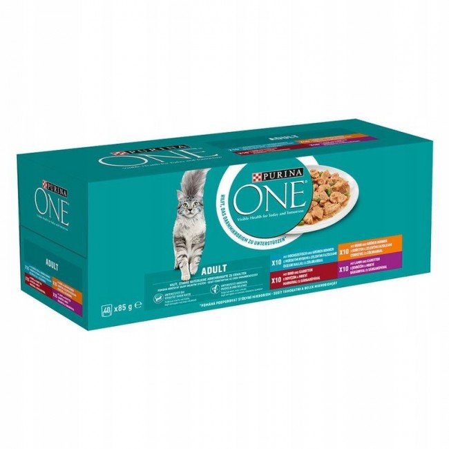 PURINA One Mix of flavors - wet cat food - 40x85g PURINA One Mix of flavors - wet cat food - 40x85g
