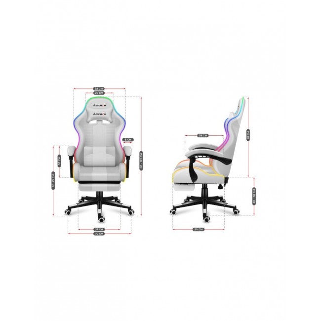 Huzaro FORCE 4.7 PC gaming chair Bucket (cradle) seat White