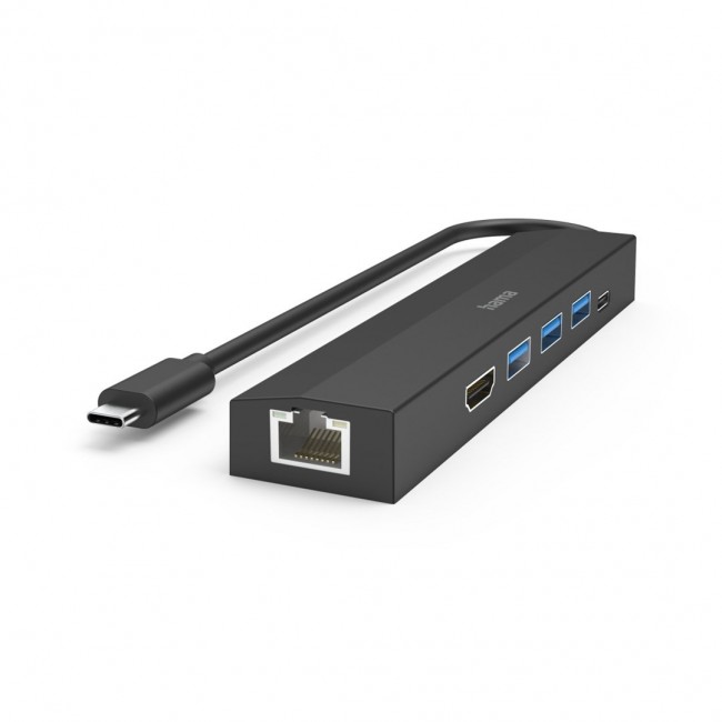 Hama 00200144 interface hub USB 3.2 Gen 1 (3.1 Gen 1) Type-C 5000 Mbit/s Black