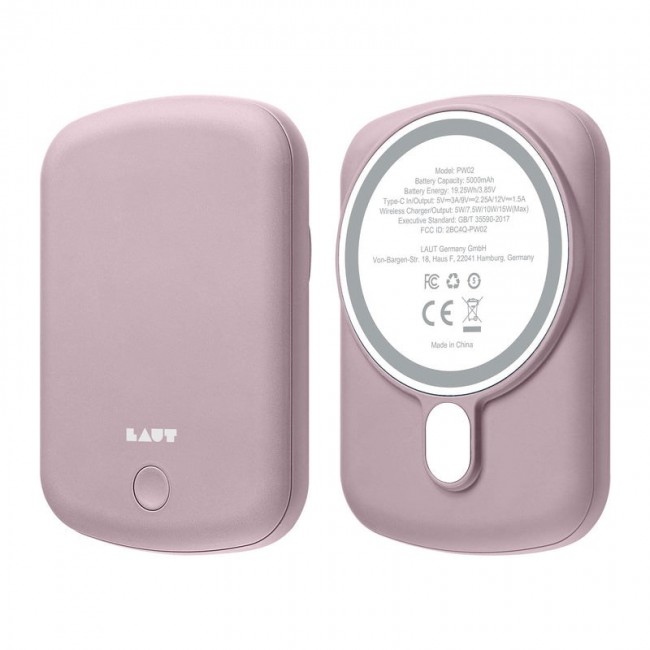 LAUT L_PCH_P power bank 5000 mAh Wireless charging Pink