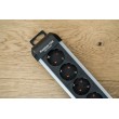 Brennenstuhl 1391030800 power extension 3 m 8 AC outlet(s) Indoor Black, Silver