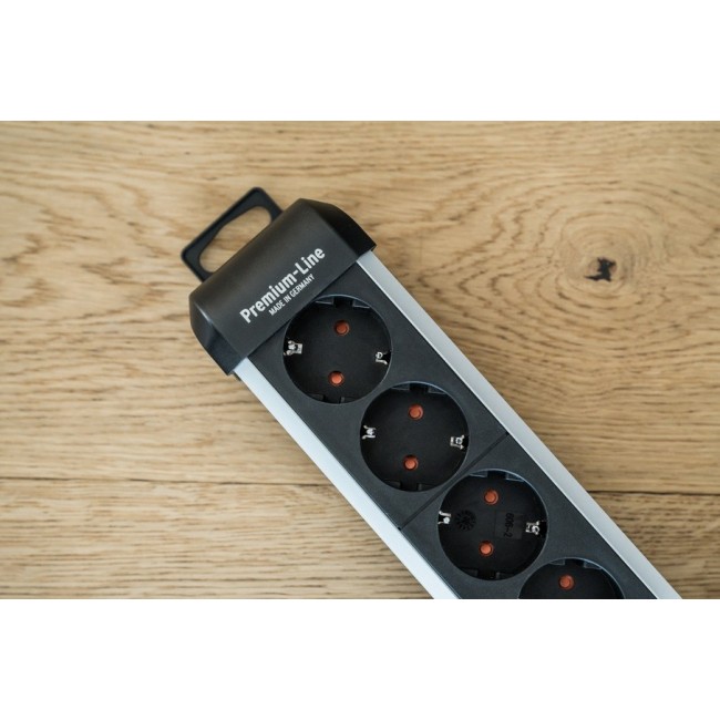 Brennenstuhl 1391030800 power extension 3 m 8 AC outlet(s) Indoor Black, Silver