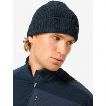 Czapka SUPER.NATURAL Merino Basic Beanie granatowa, ONE SIZE one size
