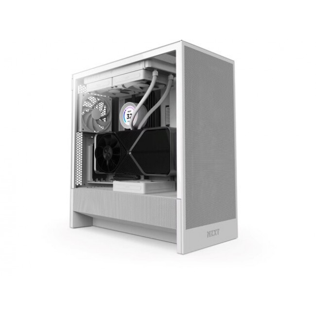 NZXT H5 FLOW (2024) MIDI TOWER CASE WITH WINDOW WHITE