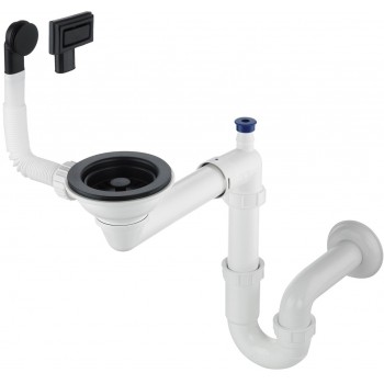 Siphon for 1-bowl granite sink - Space-Saver