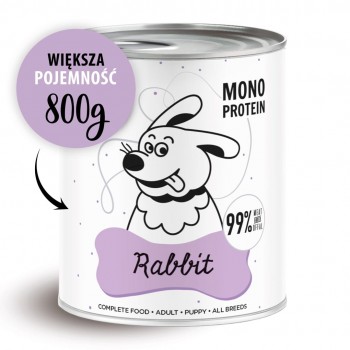 PAKA ZWIERZAKA Pepe Rabbit - wet dog food - 800g