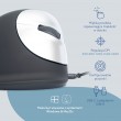 R-Go Tools Ergonomic mouse R-Go HE Break with break software, medium (hand size 165-185 mm), right-handed, Wired, black